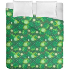 Leaf Clover Star Glitter Seamless Duvet Cover Double Side (california King Size) by Pakemis