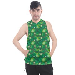 Leaf Clover Star Glitter Seamless Men s Sleeveless Hoodie by Pakemis