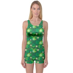 Leaf Clover Star Glitter Seamless One Piece Boyleg Swimsuit by Pakemis