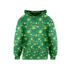 Leaf Clover Star Glitter Seamless Kids  Pullover Hoodie by Pakemis