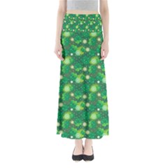 Leaf Clover Star Glitter Seamless Full Length Maxi Skirt by Pakemis