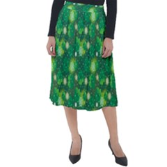 Leaf Clover Star Glitter Seamless Classic Velour Midi Skirt  by Pakemis