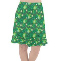 Leaf Clover Star Glitter Seamless Fishtail Chiffon Skirt by Pakemis