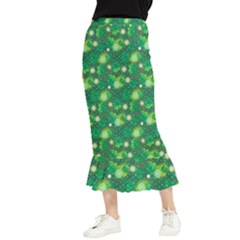 Leaf Clover Star Glitter Seamless Maxi Fishtail Chiffon Skirt by Pakemis