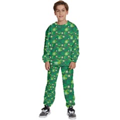 Leaf Clover Star Glitter Seamless Kids  Sweatshirt Set by Pakemis