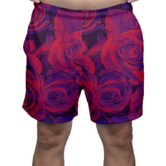 Roses Red Purple Flowers Pretty Men s Shorts