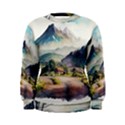 Countryside Trees Grass Mountain Women s Sweatshirt View1