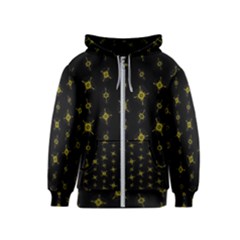 Symbols Gold Background Metallic Kids  Zipper Hoodie by Uceng