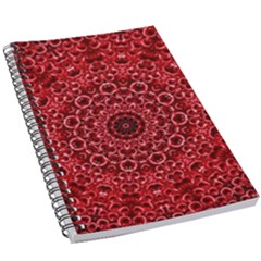 Red Wallpaper Mandala Pattern Art 5 5  X 8 5  Notebook by Uceng