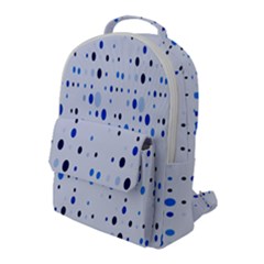 Blue Circle Pattern Flap Pocket Backpack (large) by artworkshop