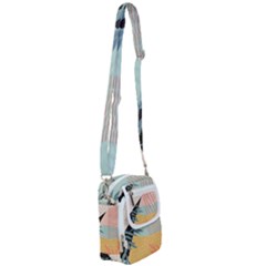 Leaves Pattern Design Colorful Shoulder Strap Belt Bag