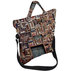 Books Fold Over Handle Tote Bag