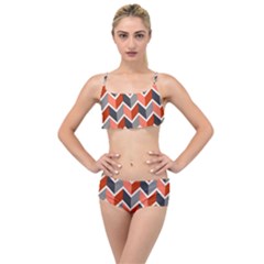 Colorful Zigzag Pattern Wallpaper Free Vector Layered Top Bikini Set