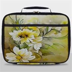 Watercolor Yellow And-white Flower Background Full Print Lunch Bag by artworkshop