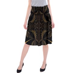 Fractal Symmetry Symmetrical Art Artwork Midi Beach Skirt by Ravend