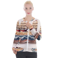 Ai Generated Noodles Pirate Chinese Food Food Casual Zip Up Jacket