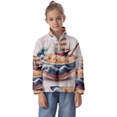 Ai Generated Noodles Pirate Chinese Food Food Kids  Half Zip Hoodie by danenraven