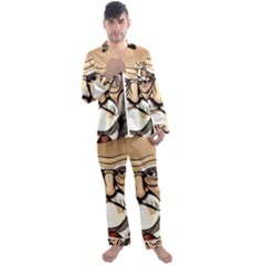 Ai Generated Psychotherapist Psychology Therapy Men s Long Sleeve Satin Pajamas Set by danenraven
