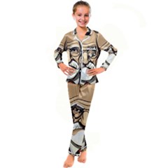 Ai Generated Psychotherapist Psychology Therapy Kid s Satin Long Sleeve Pajamas Set by danenraven