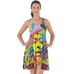 Psychedelic Rock Jimi Hendrix Show Some Back Chiffon Dress by Jancukart