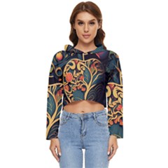 Ai Generated Apple Foliage Women s Lightweight Cropped Hoodie by Ravend