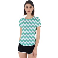 Chevron Pattern Gifts Back Cut Out Sport Tee by GardenOfOphir