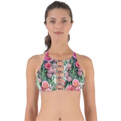 Brilliant Blushing Blossoms Perfectly Cut Out Bikini Top by GardenOfOphir