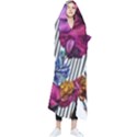 Dazzling Watercolor Flowers Wearable Blanket View1