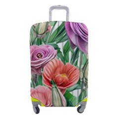 Captivating Watercolor Flowers Luggage Cover (small) by GardenOfOphir