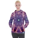 Abstract Glow Kaleidoscopic Light Women s Hooded Pullover View1