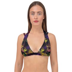 Abstract Painting Colorful Double Strap Halter Bikini Top by Ravend