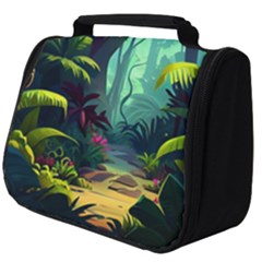 Rainforest Jungle Cartoon Animation Background Full Print Travel Pouch (big) by Ravend