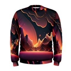 Fire Flame Burn Hot Heat Light Burning Orange Men s Sweatshirt by Ravend