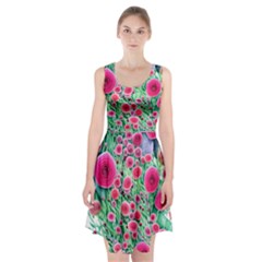 Bounty Of Brilliant Blooming Blossoms Racerback Midi Dress by GardenOfOphir