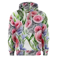 Captivating Coral Blooms Men s Overhead Hoodie by GardenOfOphir