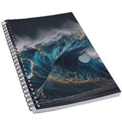 Tsunami Waves Ocean Sea Water Rough Seas 7 5 5  X 8 5  Notebook by Ravend