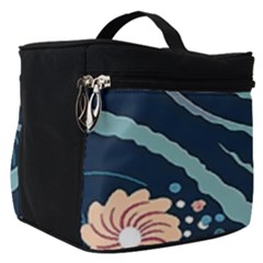 Waves Flowers Pattern Water Floral Minimalist Make Up Travel Bag (small) by Ravend