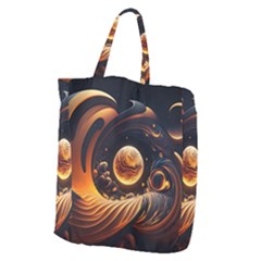 Ai Generated Swirl Space Design Fractal Light Abstract Giant Grocery Tote