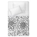 Flowers Template Line Art Pattern Coloring Page Duvet Cover (Single Size) View1