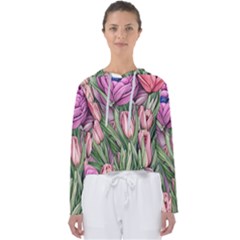 Chic Choice Classic Watercolor Flowers Women s Slouchy Sweat