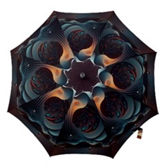 Ai Generated Space Design Fractal Light Motion Hook Handle Umbrellas (medium) by Ravend