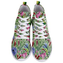 Celestial Watercolor Flower Men s Lightweight High Top Sneakers by GardenOfOphir