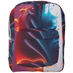 Ai Generated Swirl Splash Blaze Design Art Full Print Backpack by Ravend