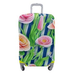 Dazzling Watercolor Flowers Luggage Cover (small) by GardenOfOphir