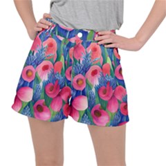 Celestial Watercolor Flowers Ripstop Shorts