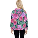 Boho Retropical Flowers Women s Lightweight Drawstring Hoodie View4