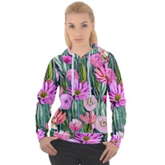 Floral Watercolor Women s Overhead Hoodie by GardenOfOphir