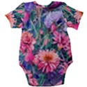 Retro Floral Baby Short Sleeve Bodysuit View2