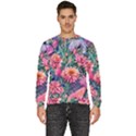 Retro Floral Men s Fleece Sweatshirt View1