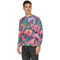 Retro Floral Men s Fleece Sweatshirt View2